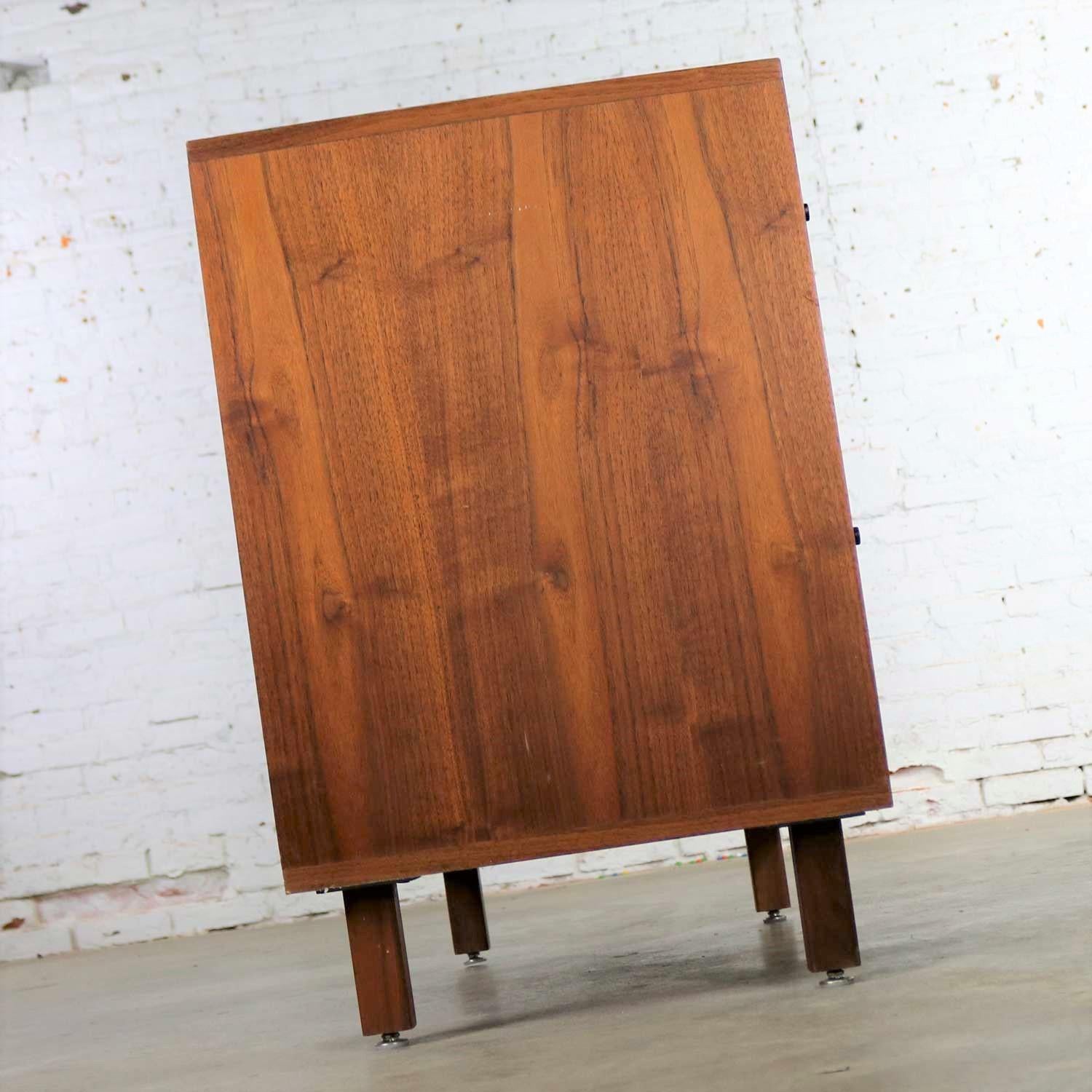 Veneer Mid-Century Modern Two-Drawer Lateral File Cabinet in Walnut by Hardwood House 