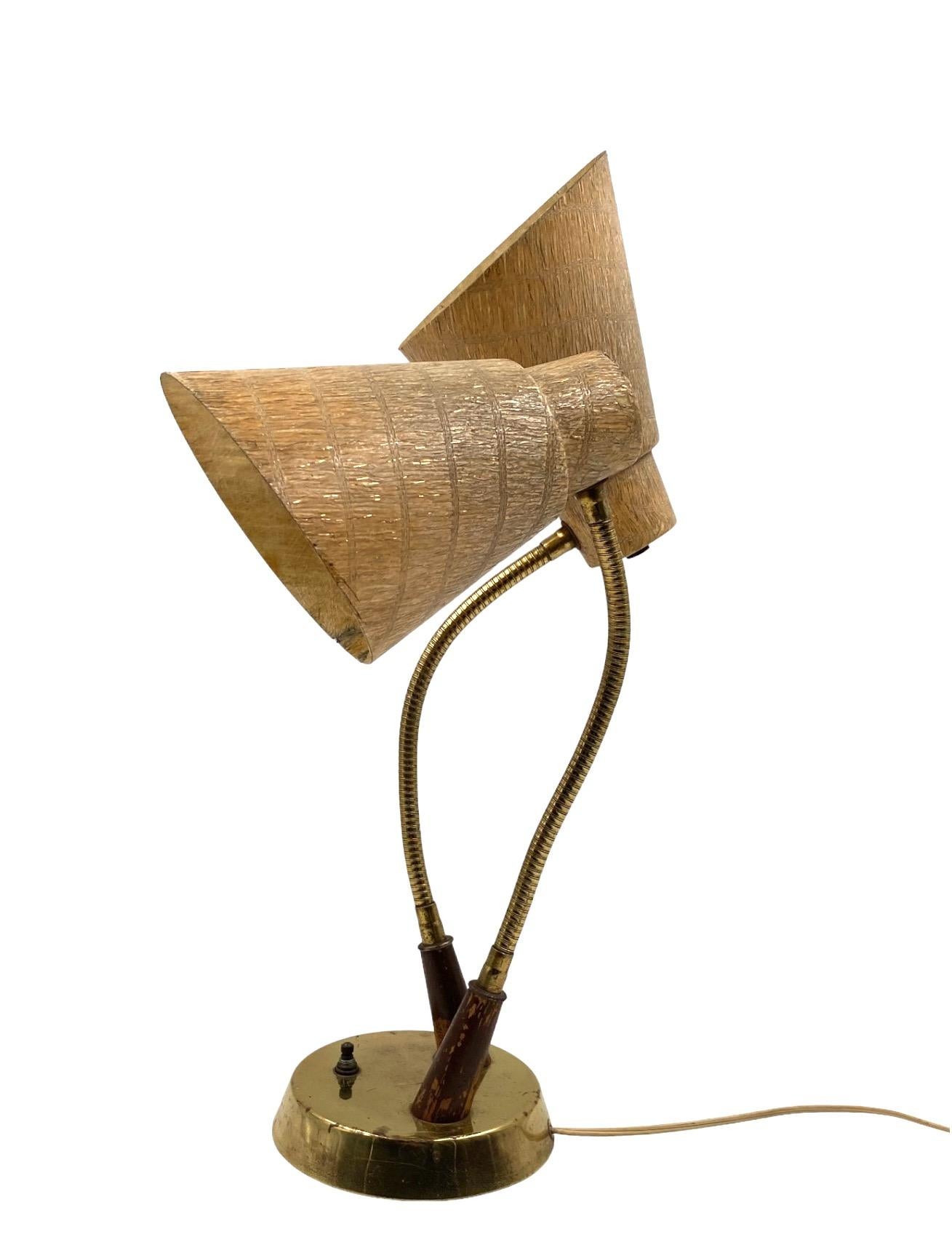 Mid-century modern two lights lamp, France circa 1960 For Sale 10