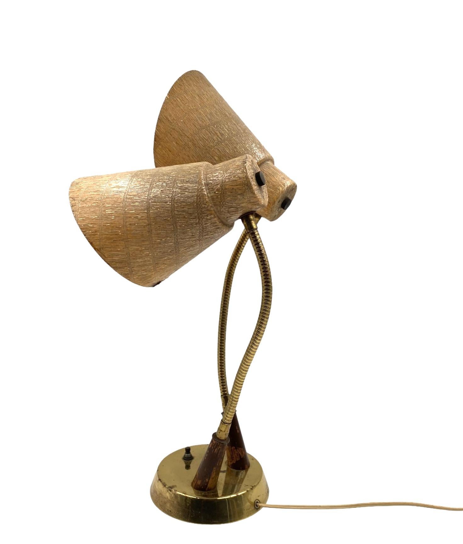 Mid-century modern two lights lamp, France circa 1960 For Sale 13