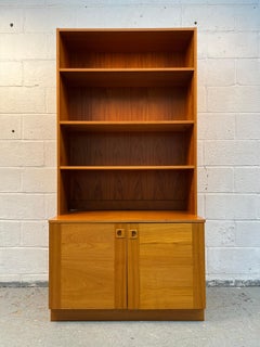 Mid-Century Modern Two-Piece Danish Teak Bookcase
