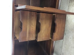 Mid-Century Modern Two Piece Perspecta Style China Cabinet