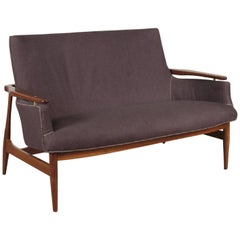Mid century Modern Two-Seat Sofa in the Manner of Finn Juhl NV 53