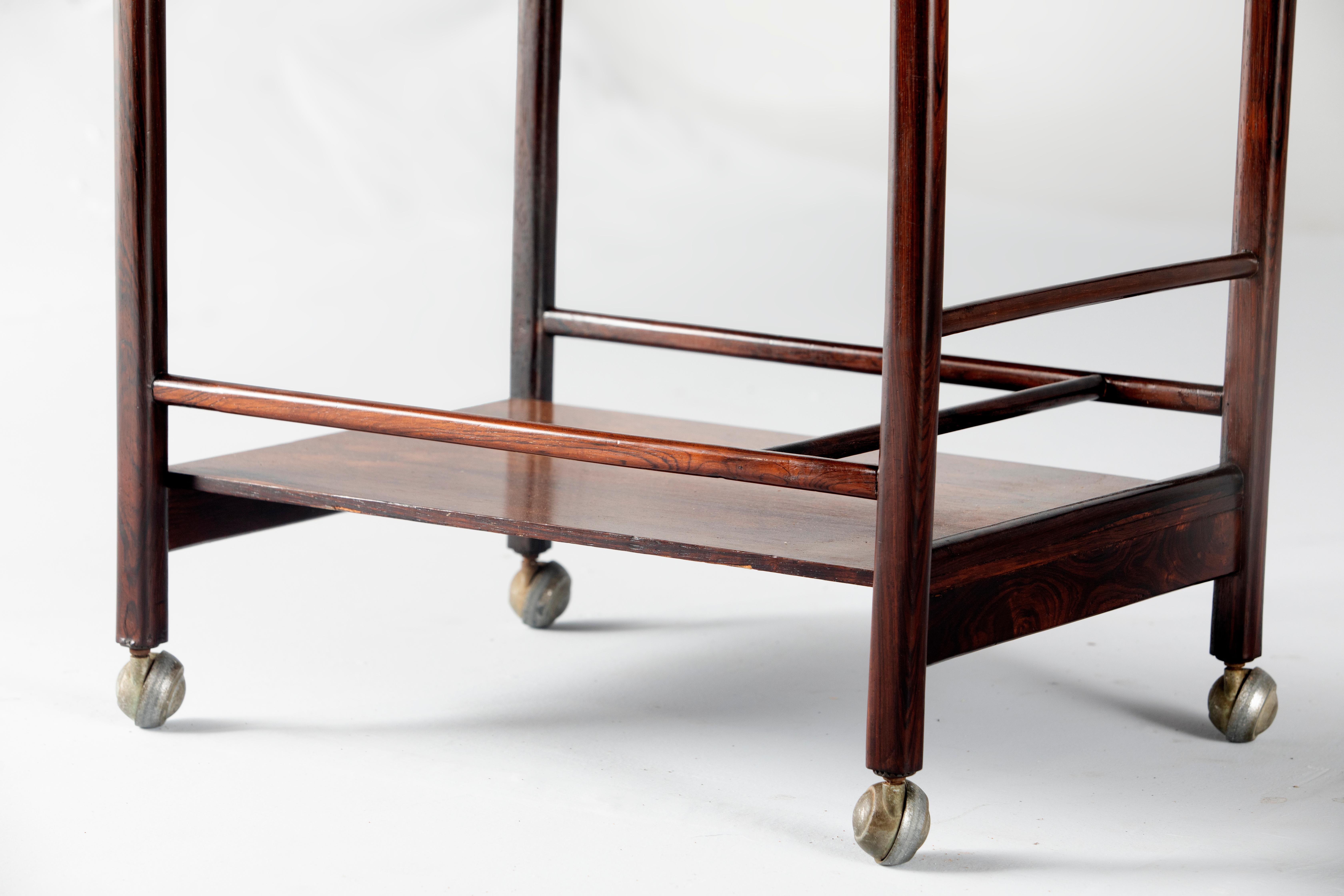 Mid-Century Modern Two-Story Tea Cart by Celina Decorações, Brazil, 1960s In Good Condition For Sale In Deerfield Beach, FL