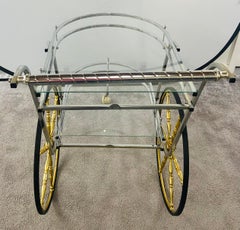Mid-Century Modern Two-Tier Bar or Tea Serving Cart