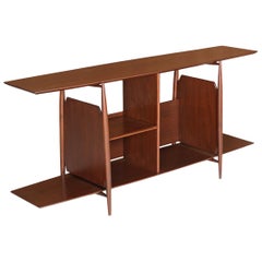 Vintage Mid-Century Modern Two-Tier Bookshelf