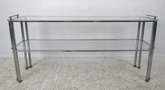 Mid-Century Modern Two-Tier Chrome Hall Table