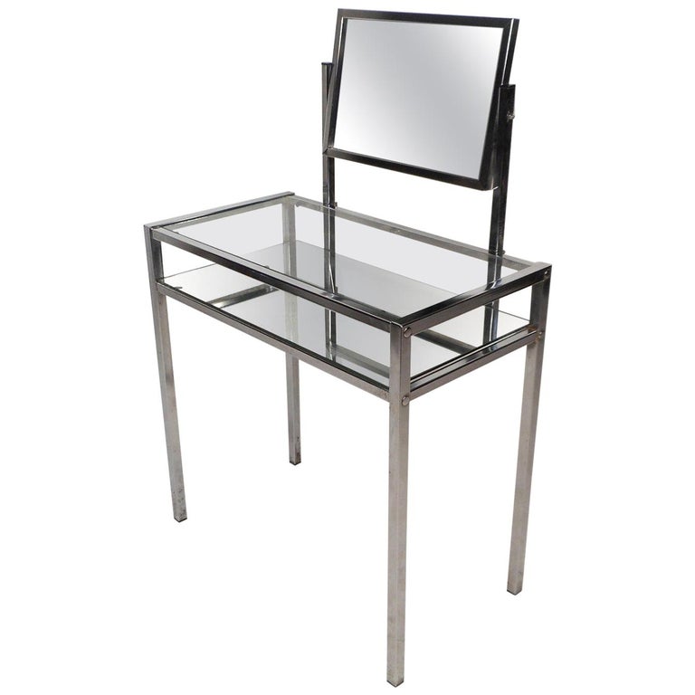 MidCentury Modern TwoTier Chrome Vanity For Sale at 1stDibs