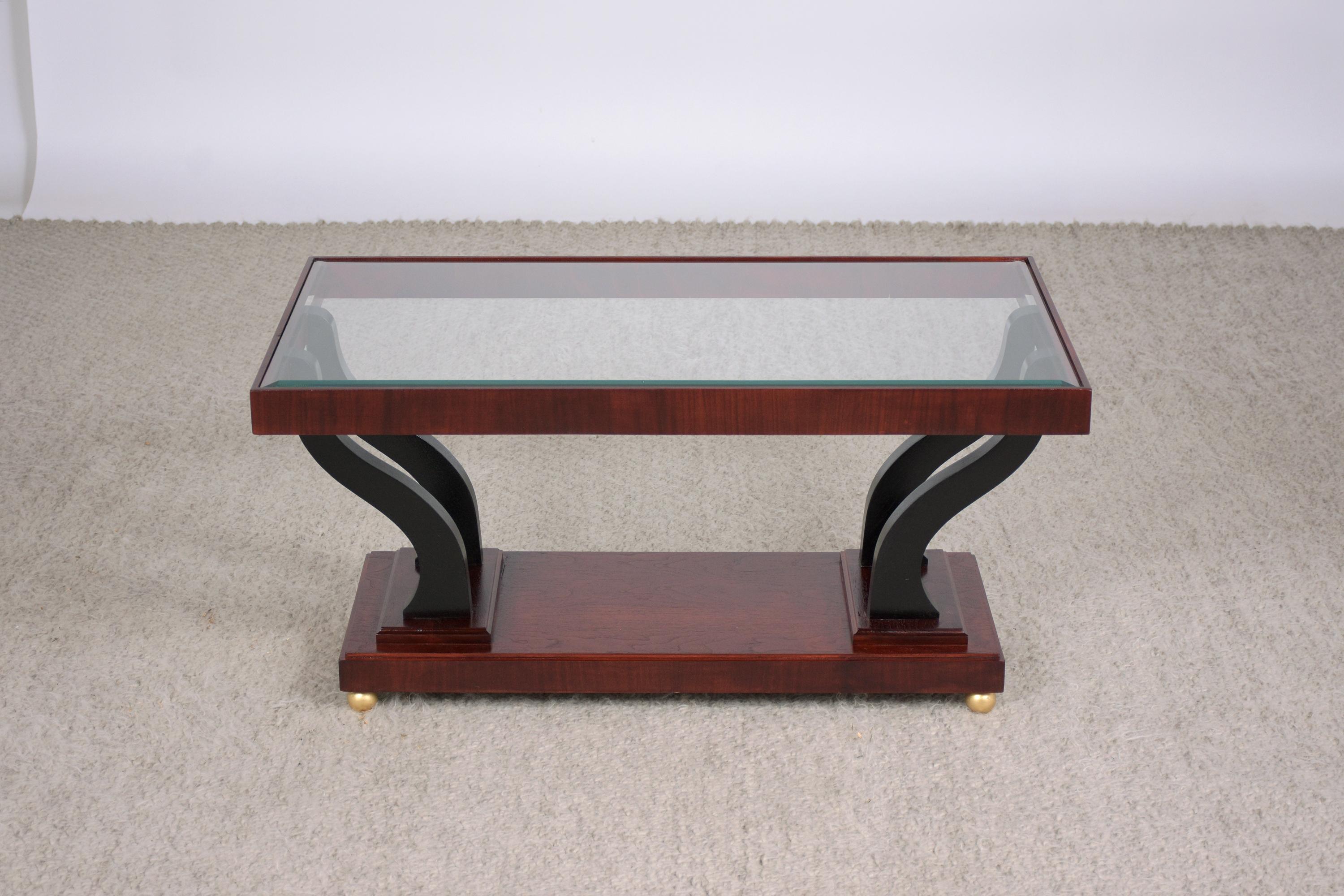 Italian Mid-Century Modern Two Tone Coffee Table For Sale