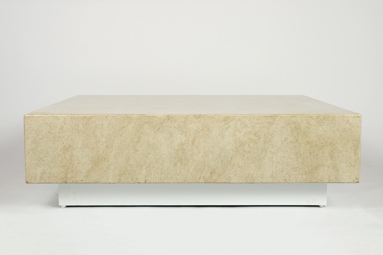 Lacquered Mid-Century Modern Two-Tier Coffee Table
