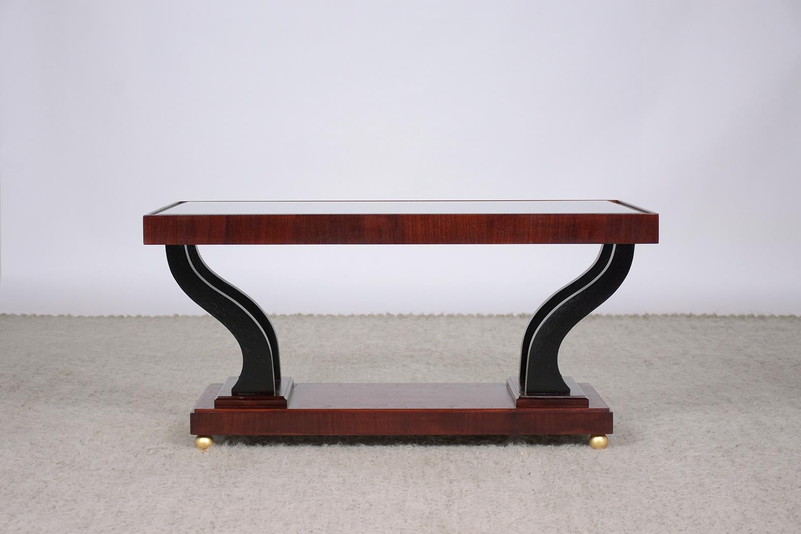 Mid-Century Modern Two Tone Coffee Table In Good Condition For Sale In Los Angeles, CA