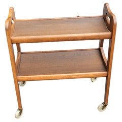 Table roulante européenne à deux niveaux, moderne du milieu du siècle dernier