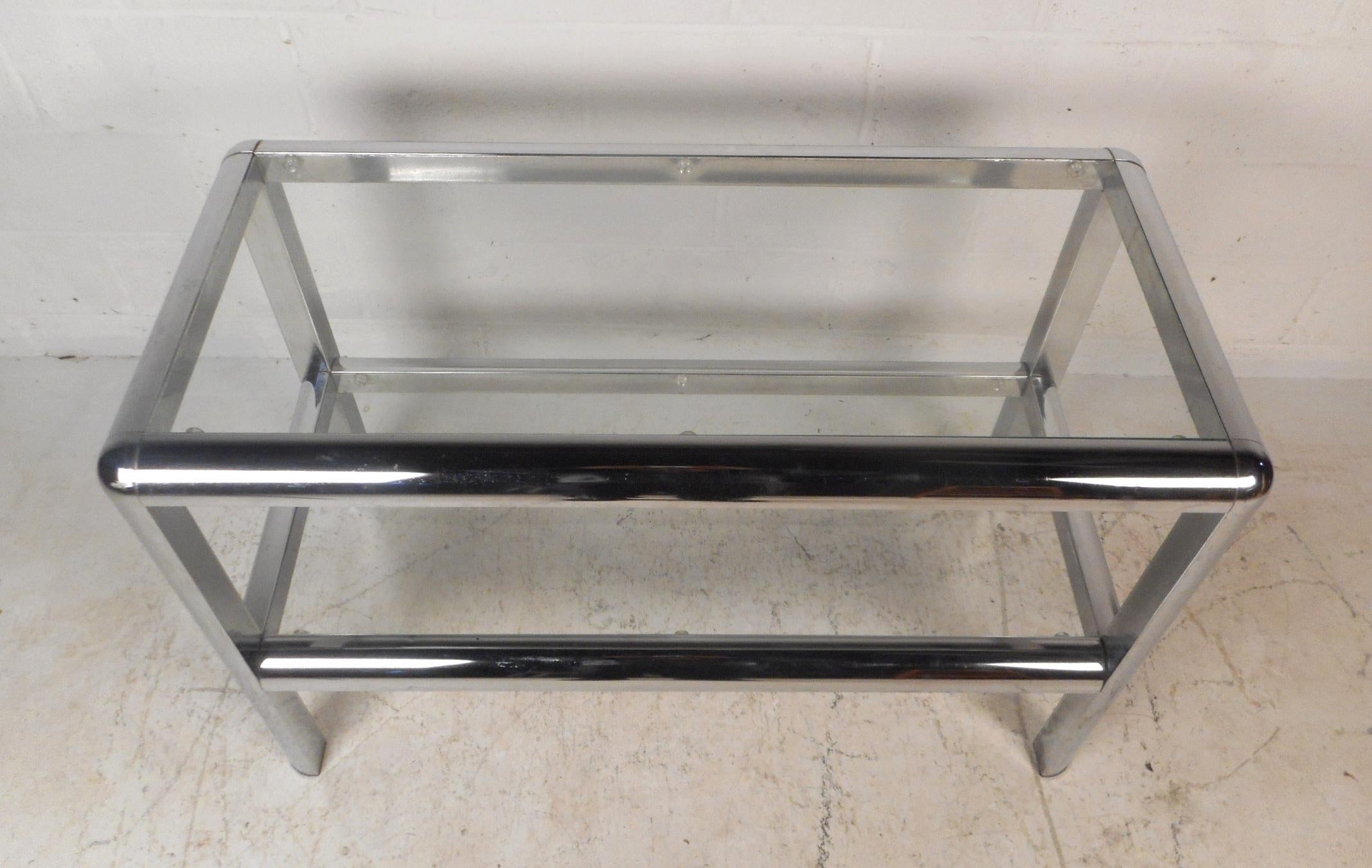 two tier console table