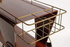 Mid-Century Modern Two-Tier Tea-Cart in wood, Brazil, 1950s