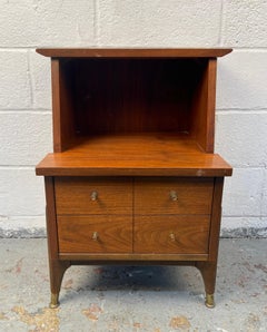 Mid-Century Modern Two-Tiered Nightstand