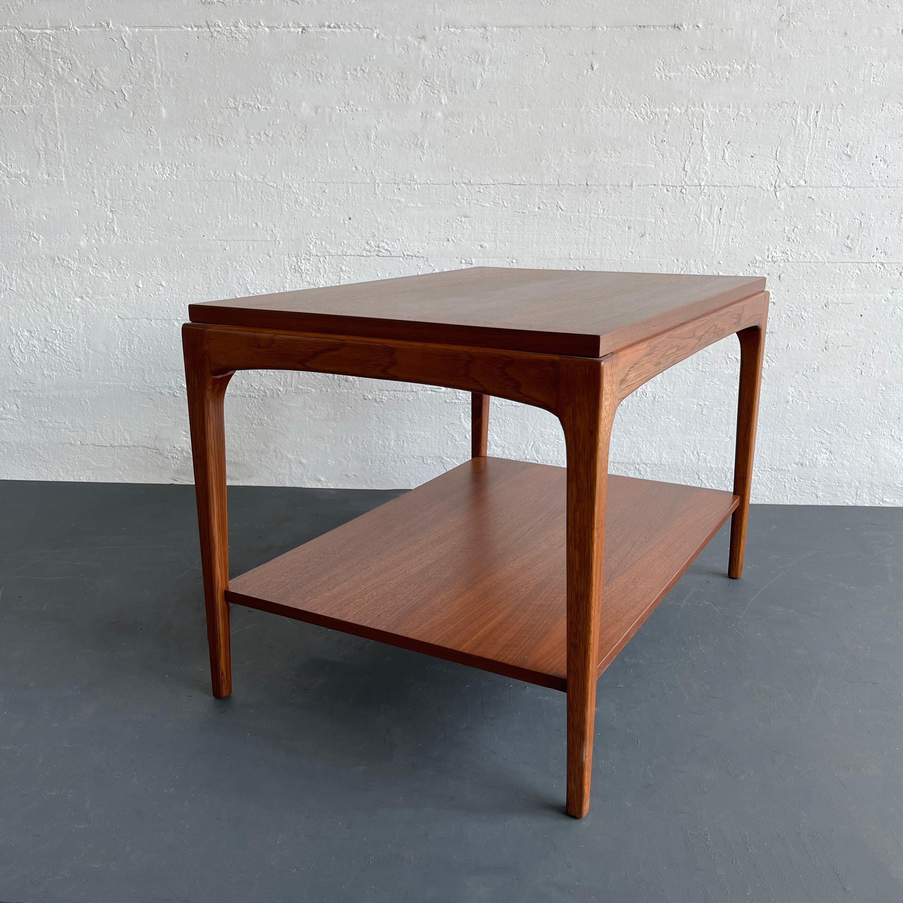 20th Century Mid-Century Modern Two-Tiered Side Table By Lane Furniture