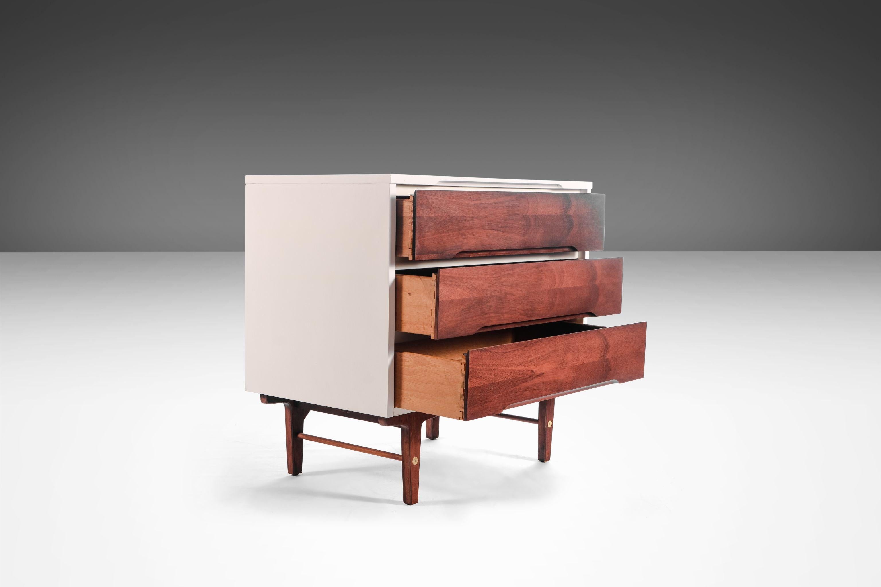 two tone mid century modern dresser