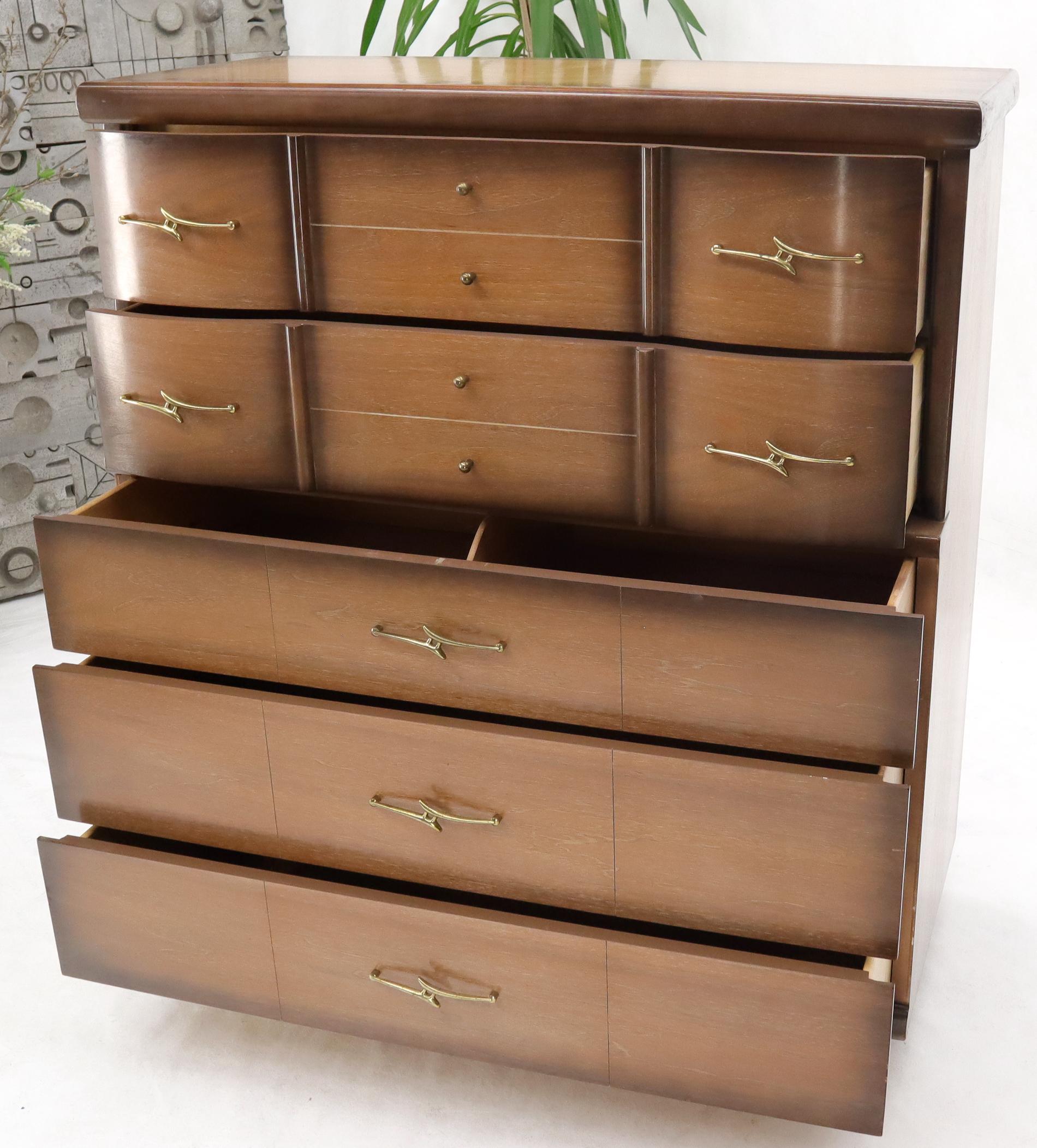 Mid-Century Modern Two-Tone High Chest Dresser Kent Coffey For Sale 1