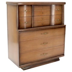 Mid-Century Modern Two-Tone High Chest Dresser Kent Coffey