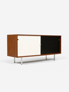 Newly Refinished - Mid-Century Modern Two-Tone Lacquered & Walnut Credenza