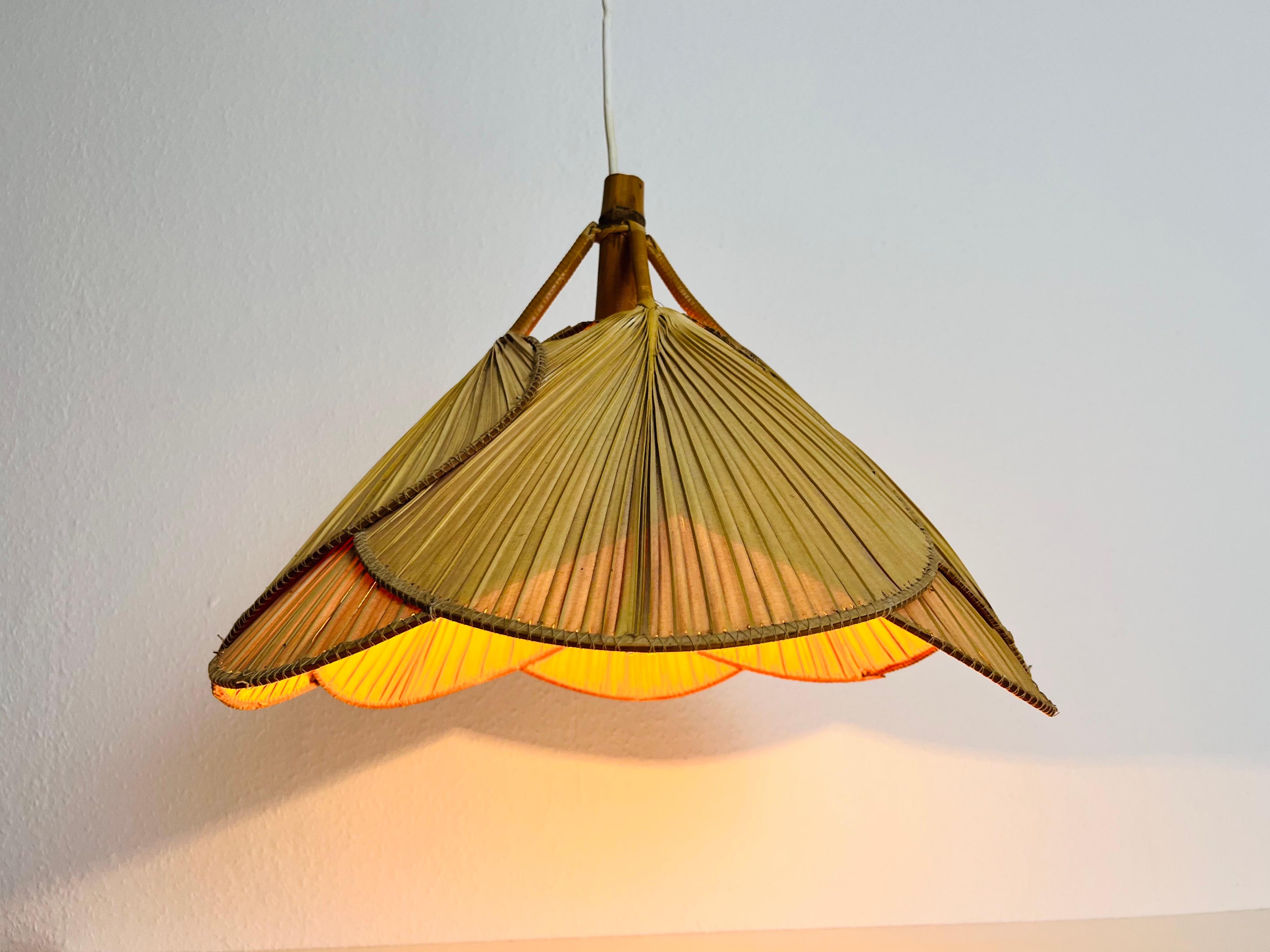 Mid-Century Modern Uchiwa Pendant Lamp in the Style of Ingo Maurer, 1970s 6