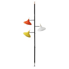 Mid Century Modern UFO Saucer Tension Pole Lamp! Laurel After Gio Ponti Rare