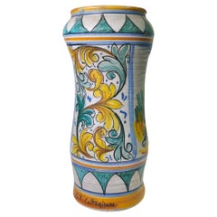 Mid-Century Modern Umbrella stand Ceramic Vase Masters Caltagirone Italy 1950s