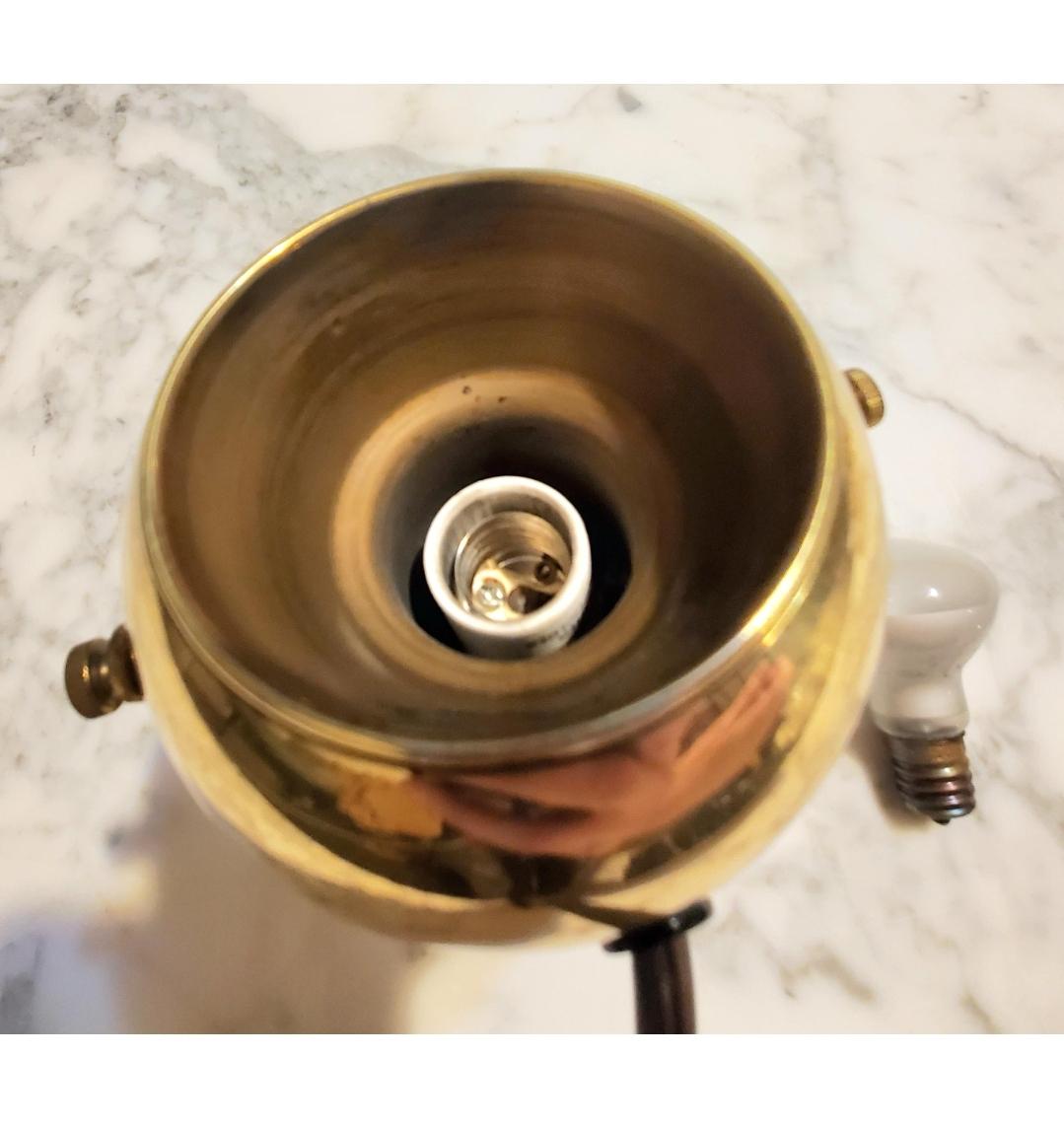 Brass Mid-Century Modern Underwriter Laboratories Eyeball Desk Lamp