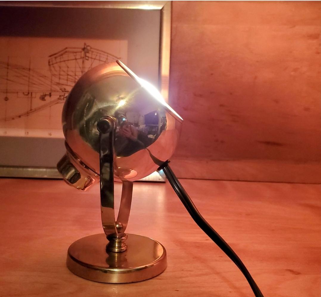 Mid-Century Modern Underwriter Laboratories Eyeball Desk Lamp 3