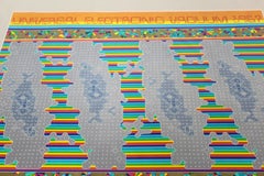 Mid-Century Modern Unframed Eduardo Paolozzi Electronic Vacuum Poster Blue 1960s