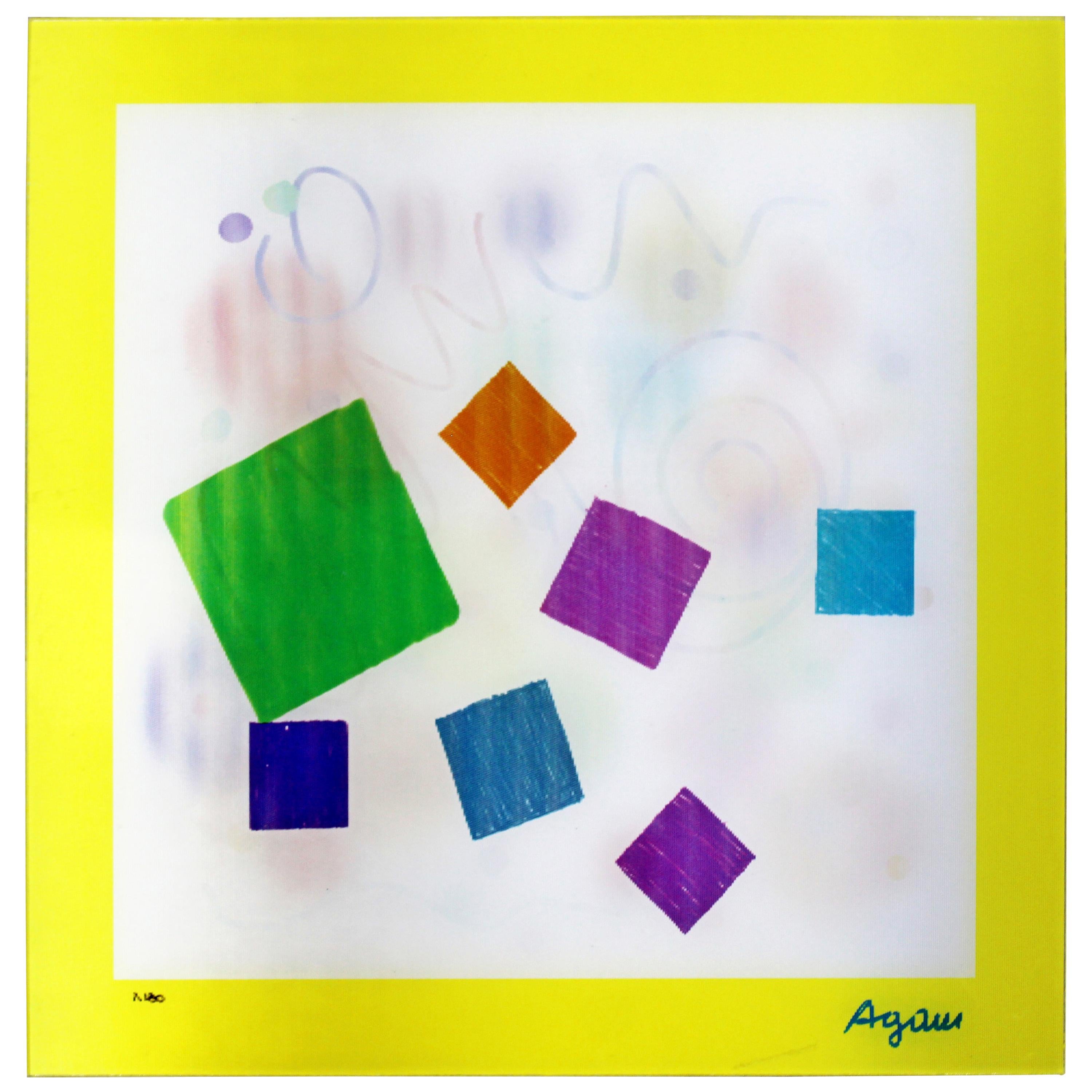 Agamographe signée Yaacov Agam en agate infinie, style moderne du milieu du siècle dernier, non encadrée