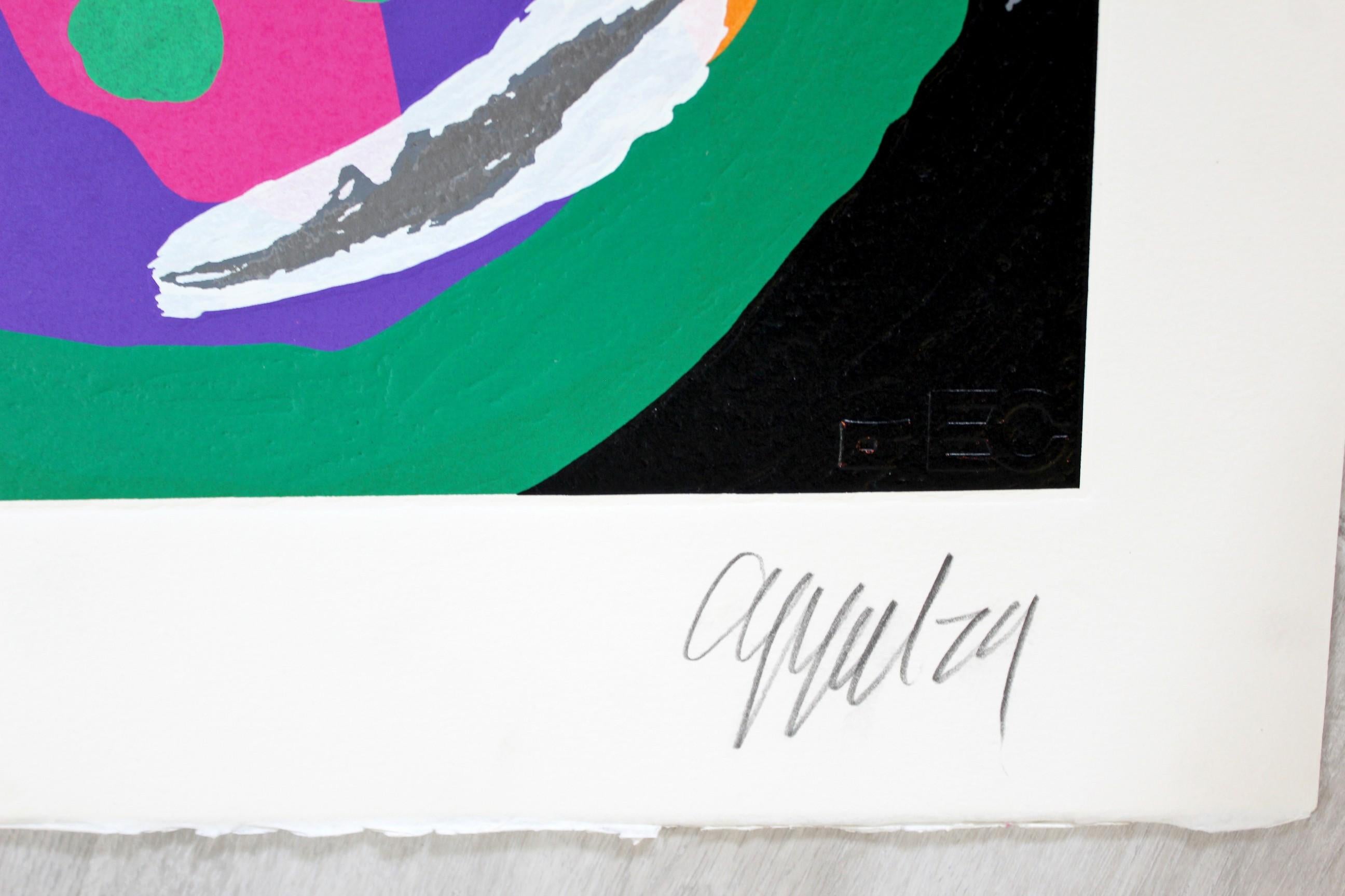 Mid-Century Modern Unframed Karel Appel Abstract Serigraph Signed 1979 98/130 1