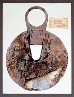 Mid-Century Modern Unframed Matted Monoprint Signed J. Hovadik 1965 8/25