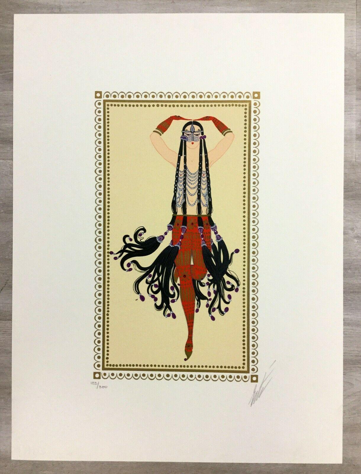 Mid-Century Modern Non incorniciato Scheherezade 6 Harem Erté Litografia firmata a mano In condizioni buone in vendita a Keego Harbor, MI