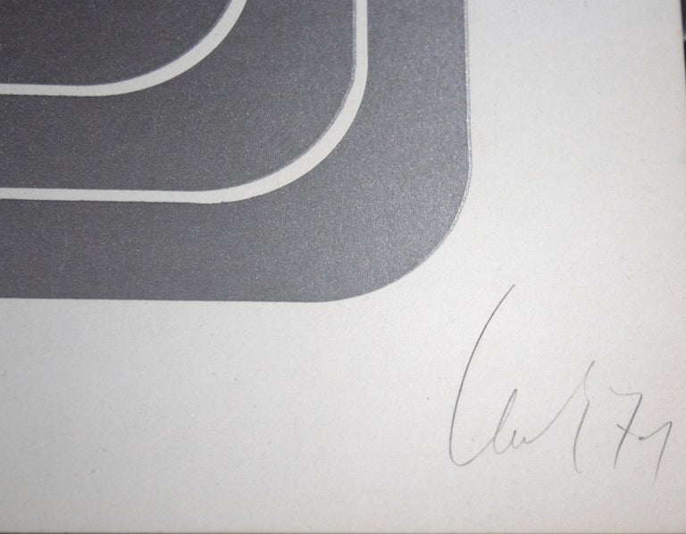 Paper Mid-Century Modern Unframed Thomas Lenk Series A&B 1971 Signed Serigraph 88/100