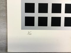 Sérigraphie Pop Art moderne en zinc brut non encadrée signée à la main de Victor Vasarely, milieu du siècle dernier