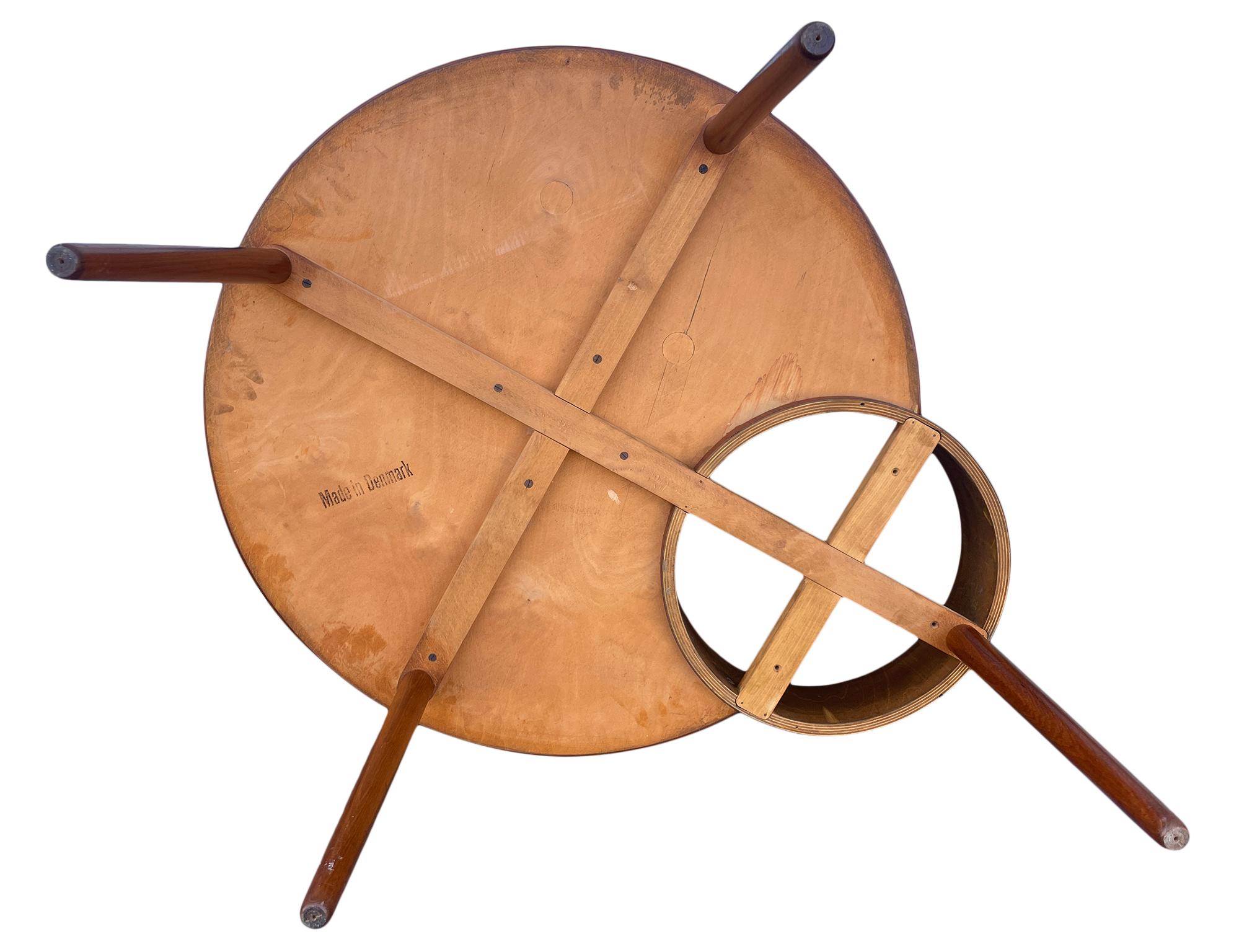 Mid-Century Modern Unique Teak Round Planter Coffee Table IDG, Denmark 9