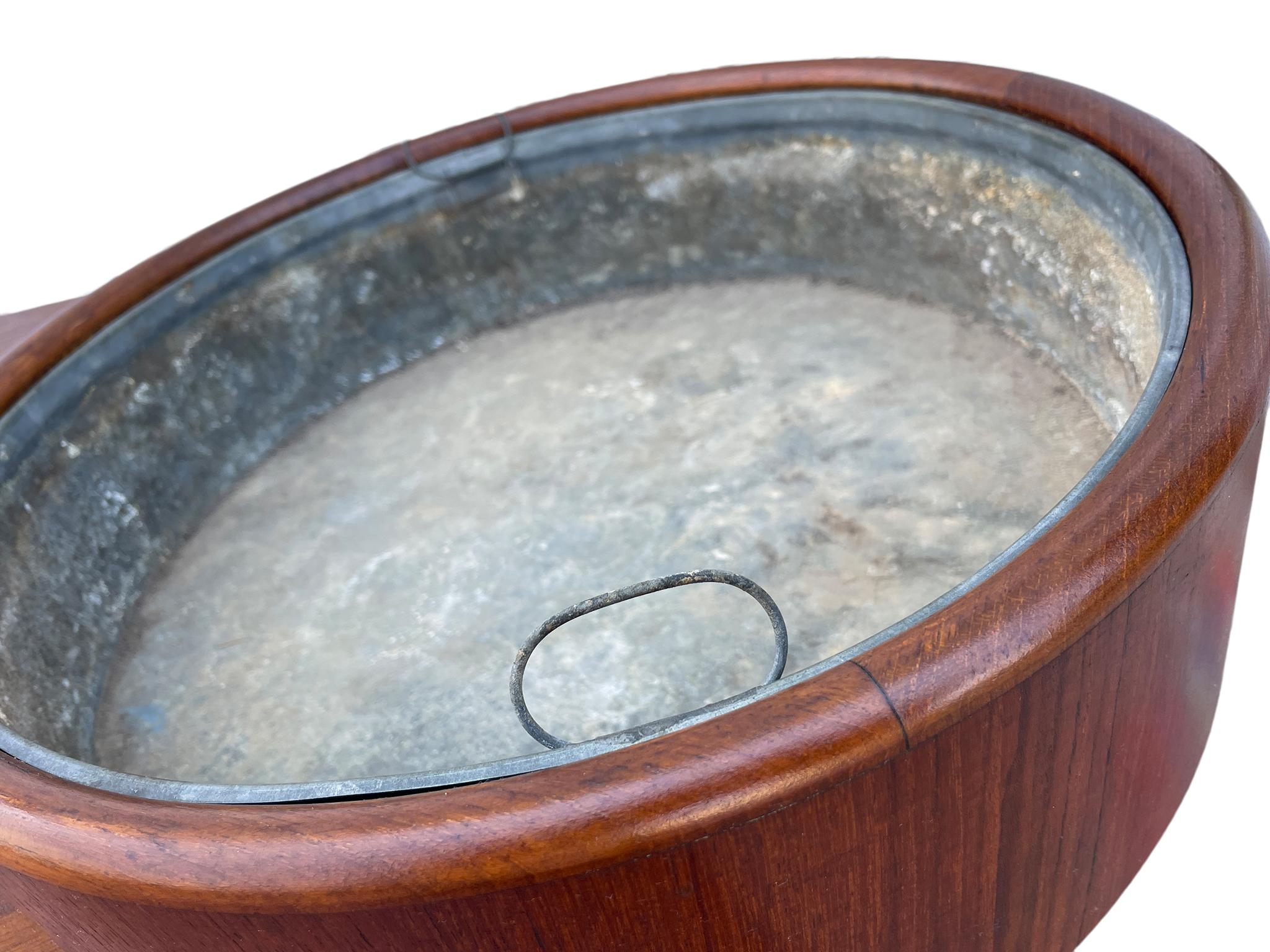 Mid-Century Modern Unique Teak Round Planter Coffee Table IDG, Denmark 2