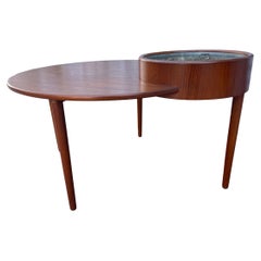 Retro Mid-Century Modern Unique Teak Round Planter Coffee Table IDG, Denmark