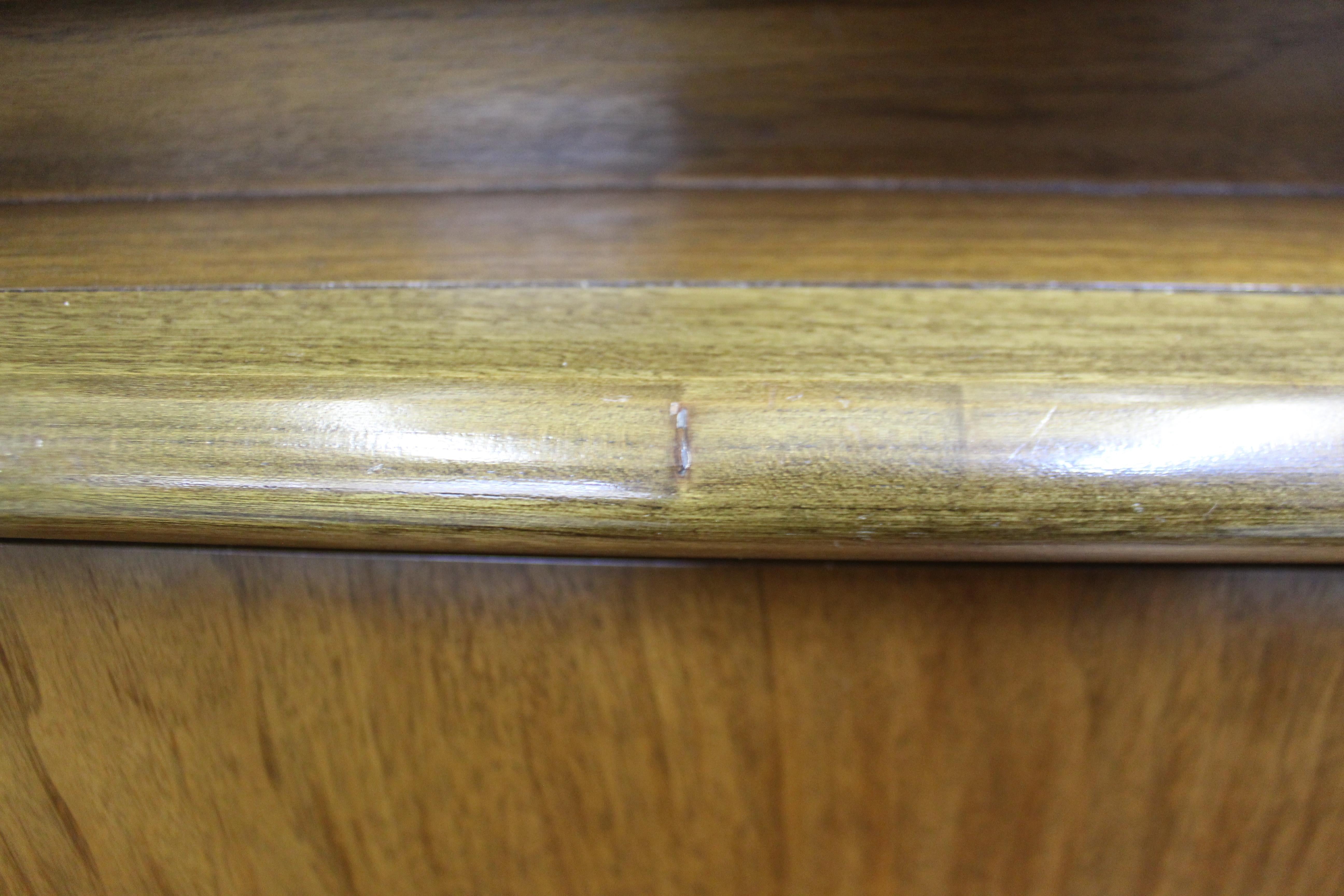 Mid-Century Modern United Diamond Front Walnut Tall Chest of Drawers 6