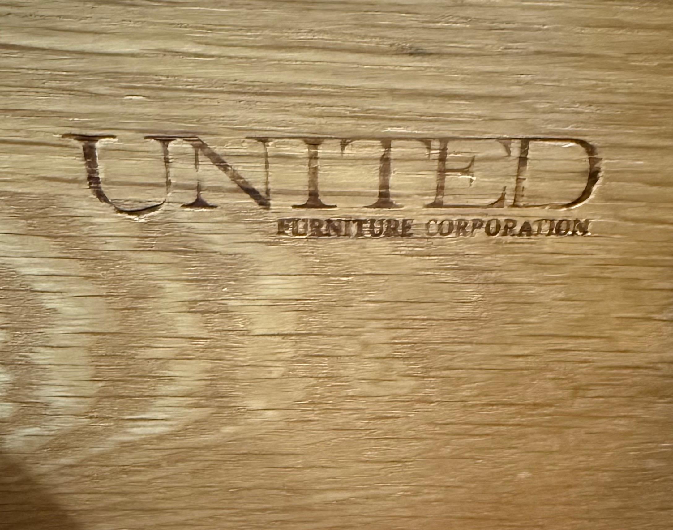 Mid-Century Modern United Tiki Walnut 9-Drawer Dresser For Sale 5