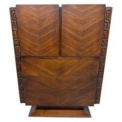 Mid-Century Modern United Tiki Walnut High Chest