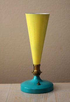 Mid Century Modern Up Light Table Lamp Atomic Italian Design Angelo Lelli 1950