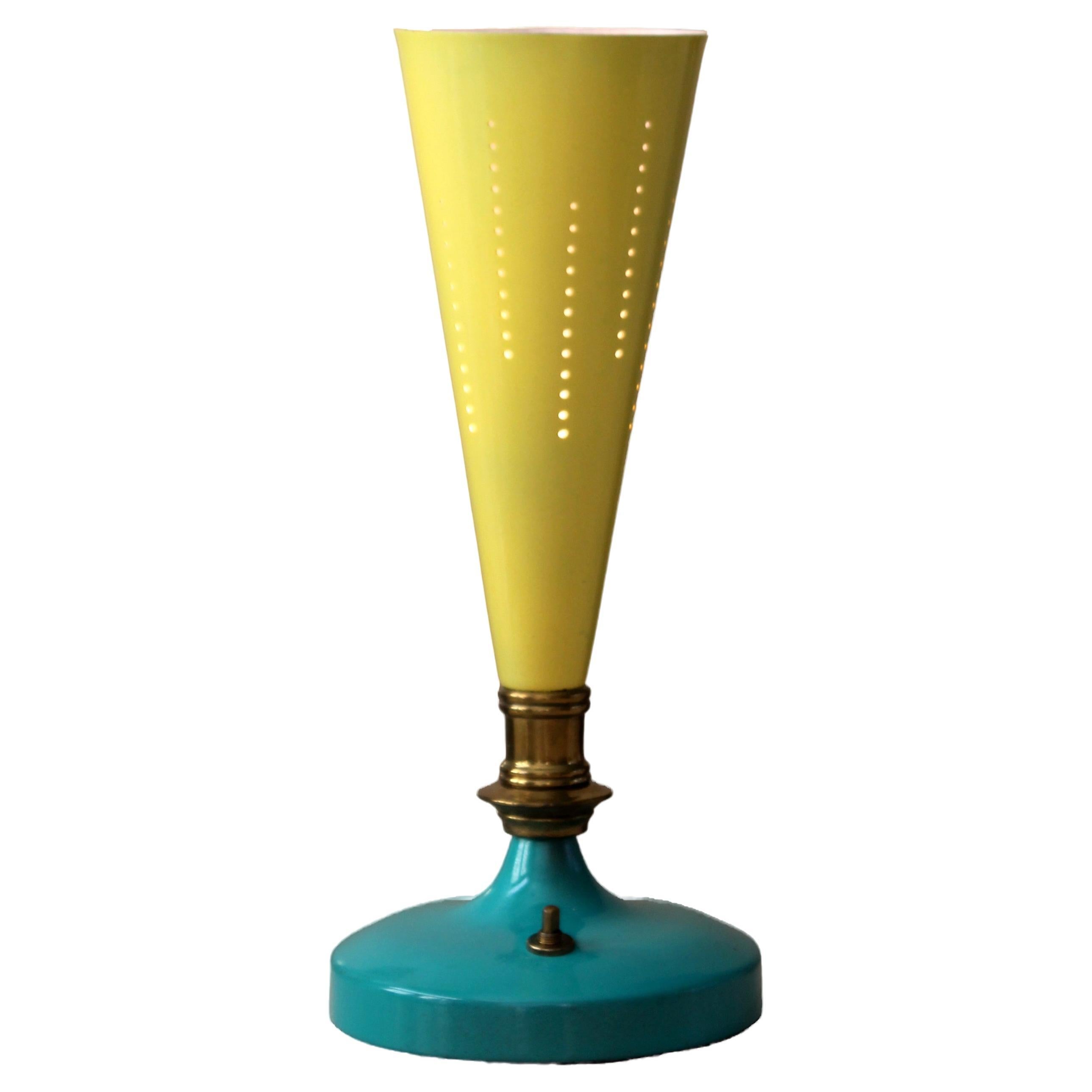 Mid Century Modern Up Light Table Lamp Atomic Italian Design Angelo Lelli 1950 For Sale