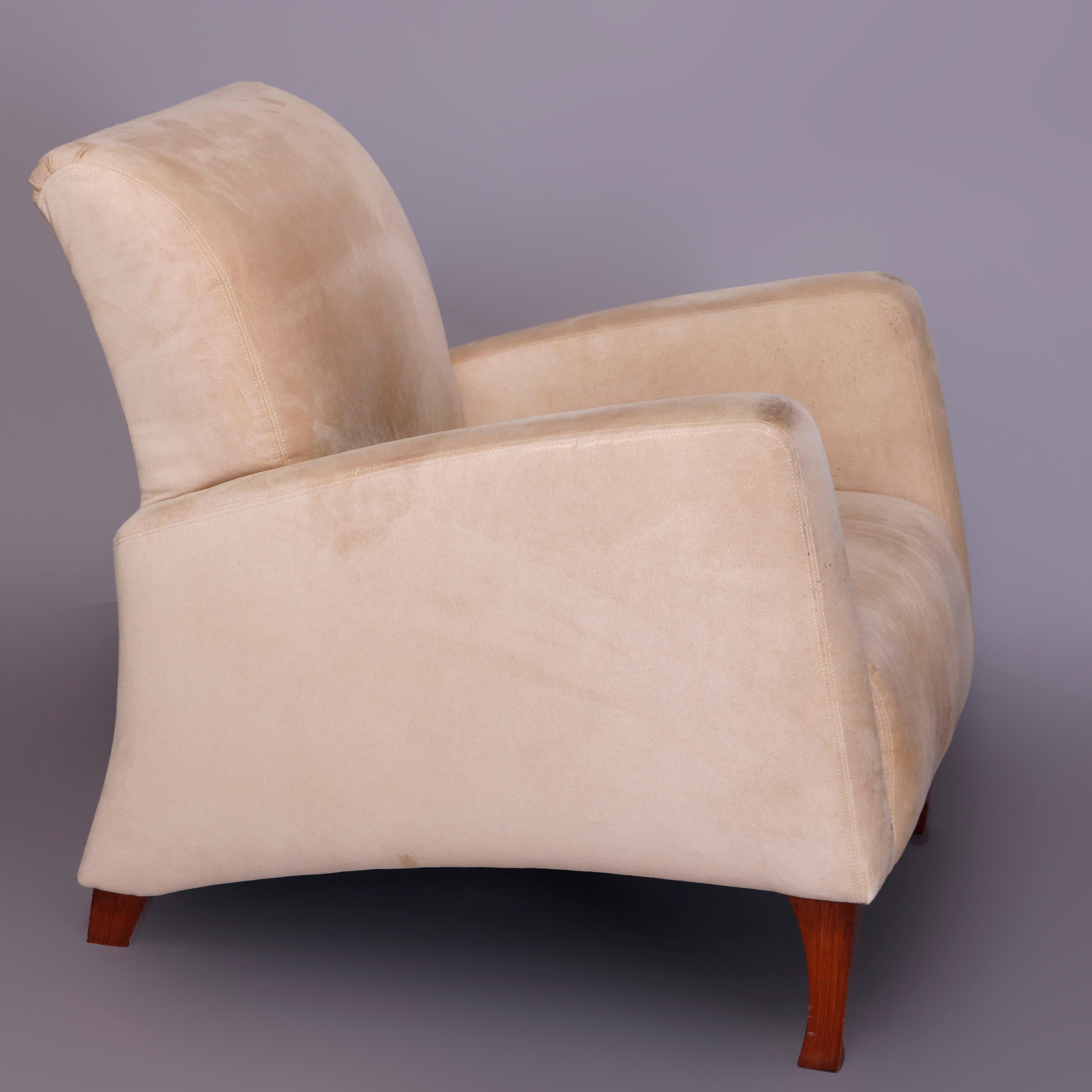 20th Century Mid-Century Modern Upholstered Armchair, Manner of Paolo Buffa, Italy