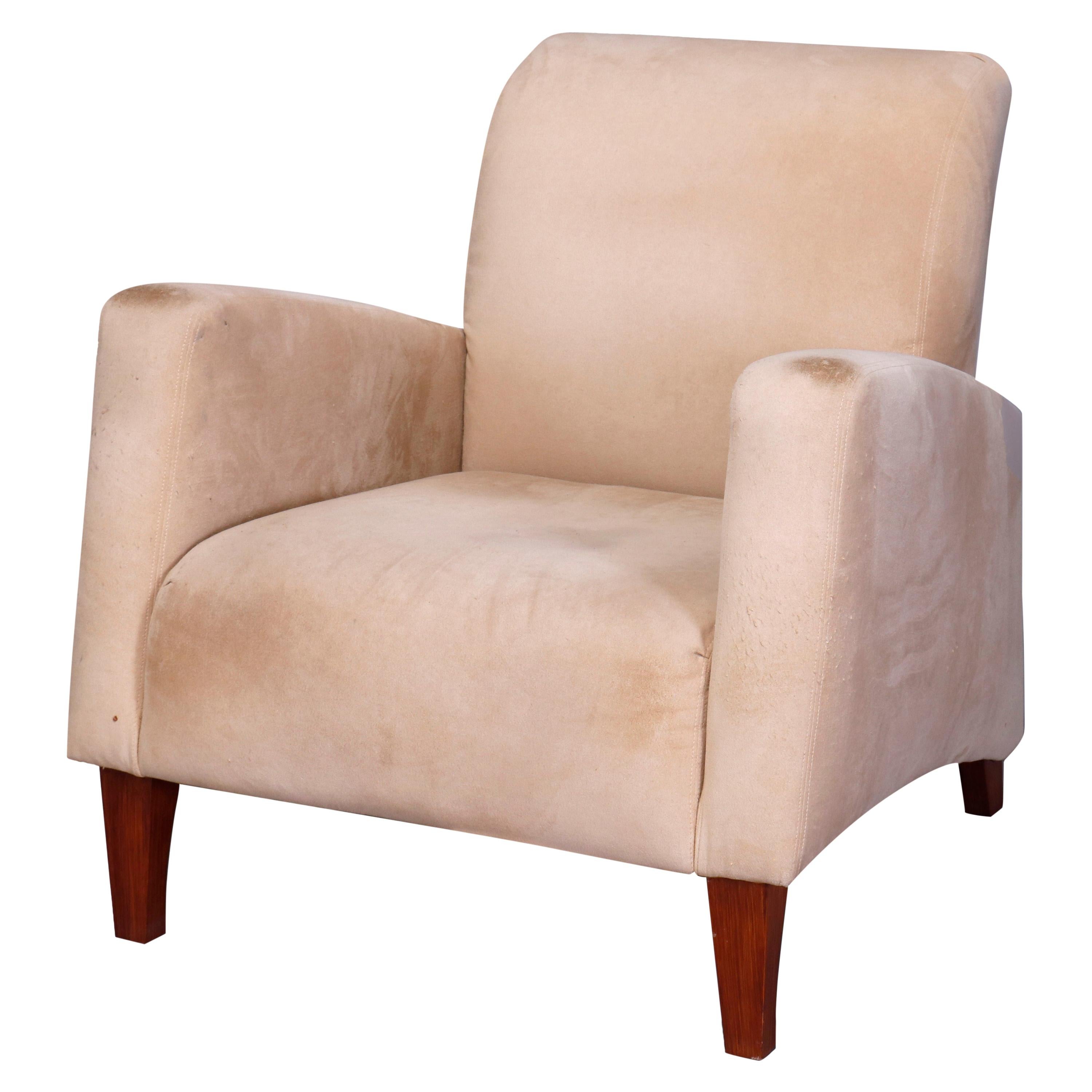 Mid-Century Modern Upholstered Armchair, Manner of Paolo Buffa, Italy
