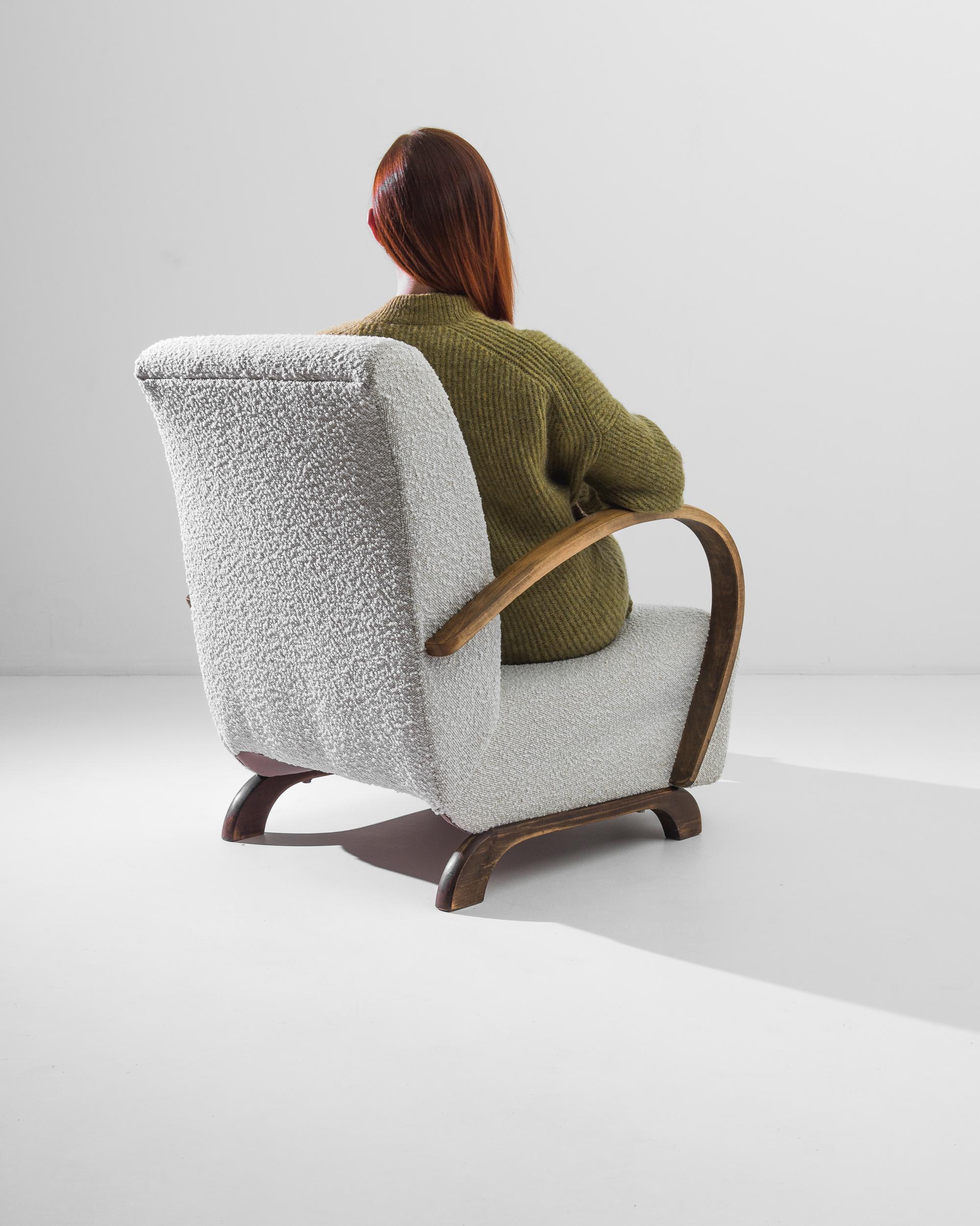 Mid-20th Century Mid-Century Modern Upholstered Armchair by J. Halabala