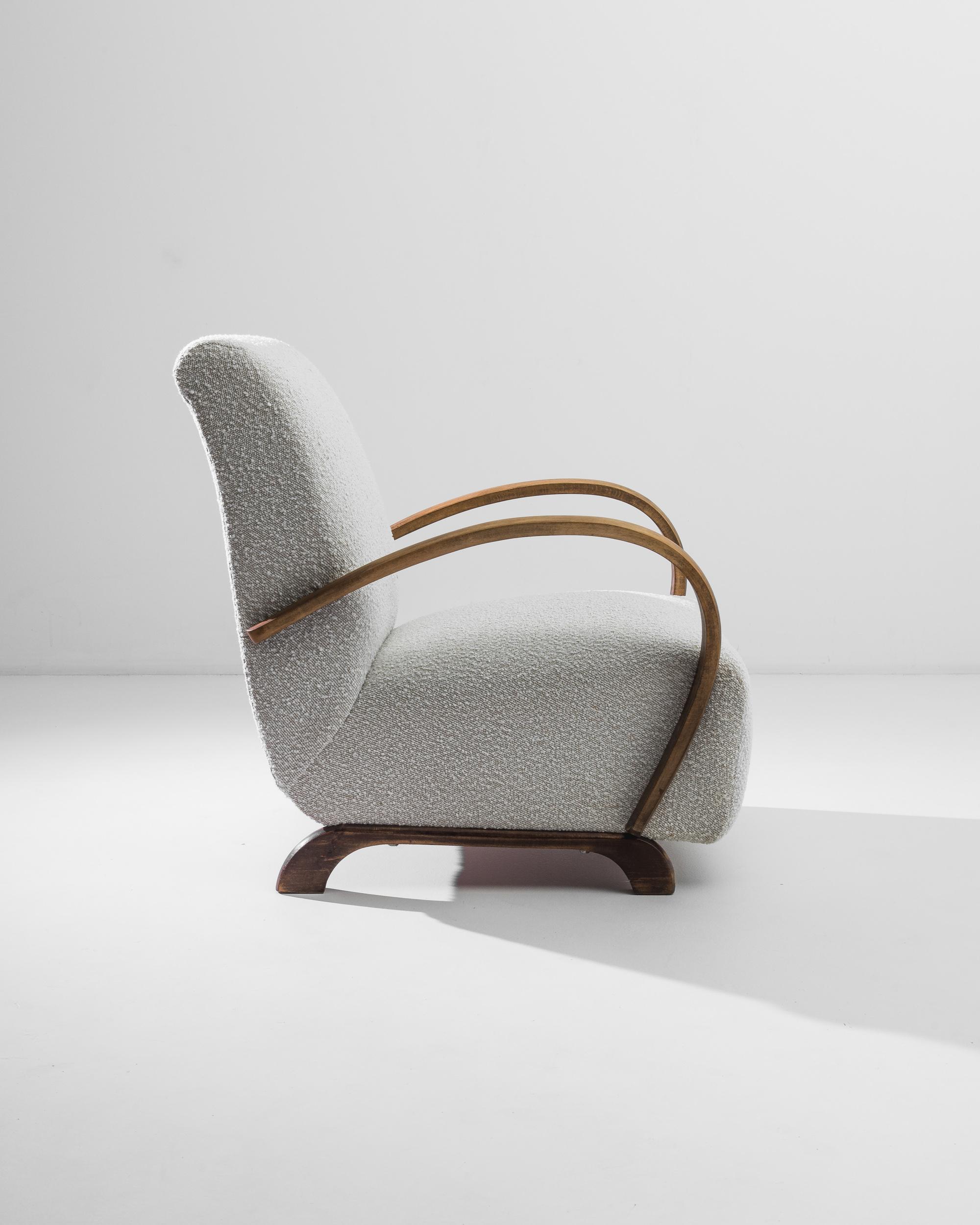 Mid-Century Modern Upholstered Armchair by J. Halabala 1