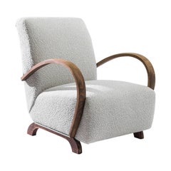 Fauteuil rembourré moderne du milieu du siècle dernier de J. Halabala