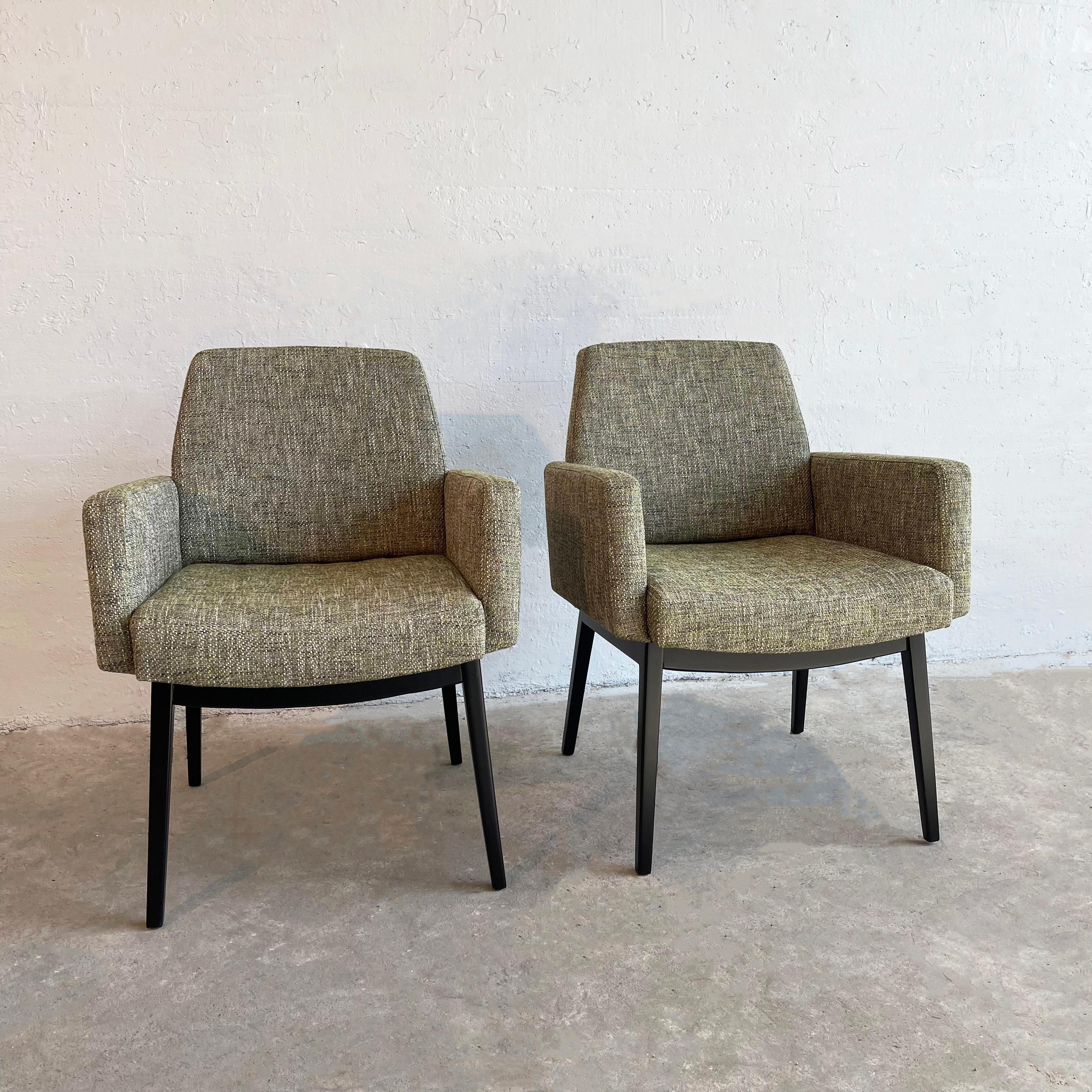 American Mid-Century Modern Upholstered Armchairs By Jens Risom For Sale