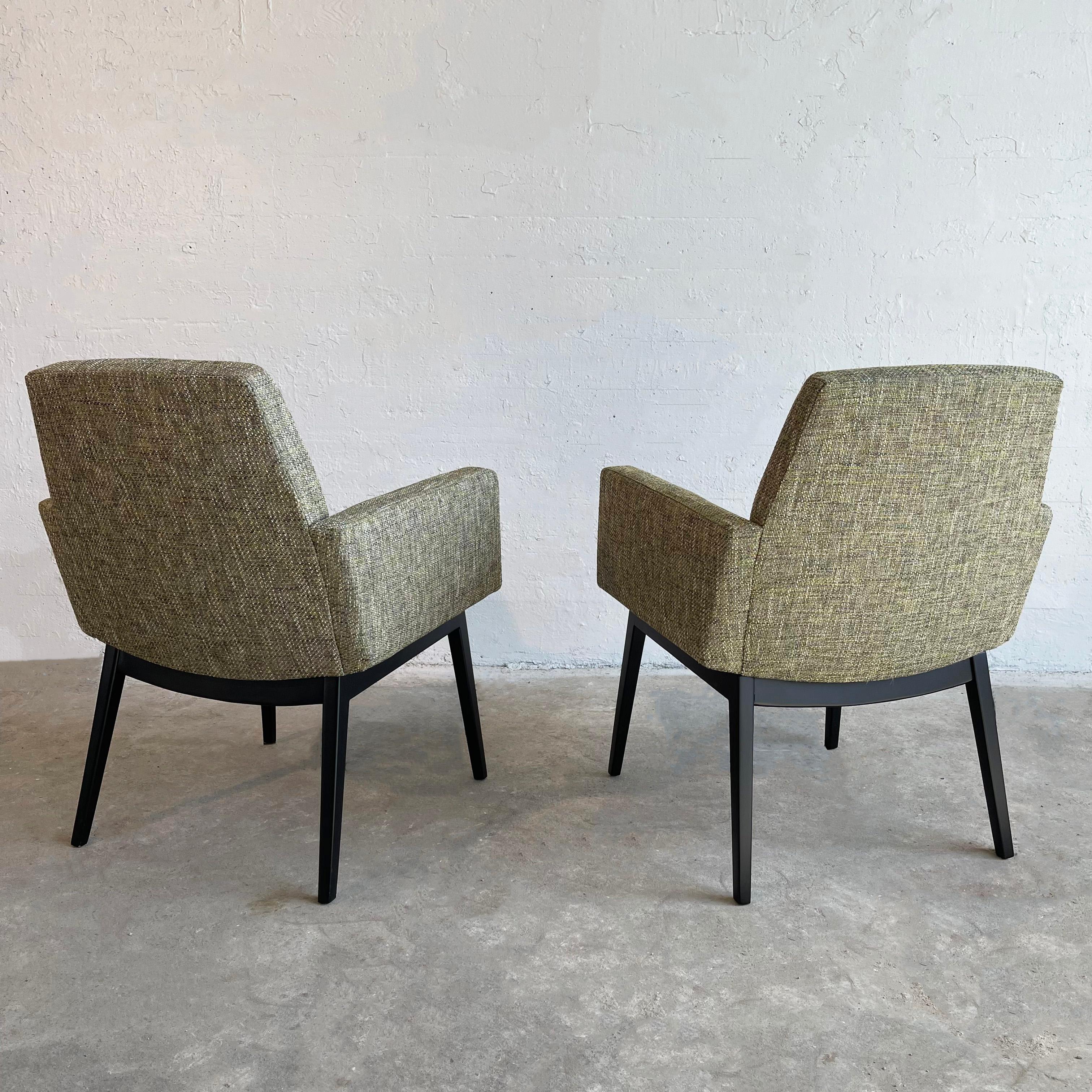 20th Century Mid-Century Modern Upholstered Armchairs By Jens Risom For Sale